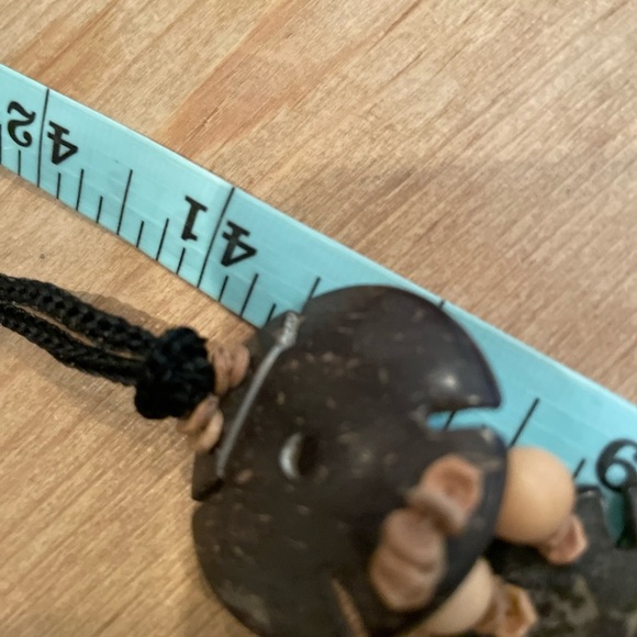 Women’s brown wood beaded tie belt Bohemian Beach festival coachella L/XL - Picture 5 of 5